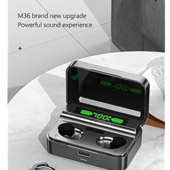 Bluetooth Headphones 5.3, Waterproof Touch Control Ear Buds in-Ear Built-in Mic, - Picture 2 of 6